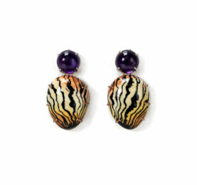 Contemporary handpainted earrings Apati by artist Gian Luca Bartellone, Bodyfurnitures